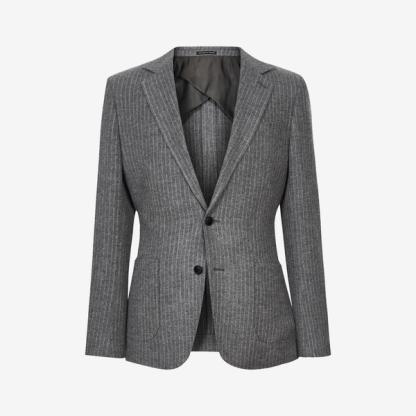 Reiss Pinstripe Wool Flannel Blazer