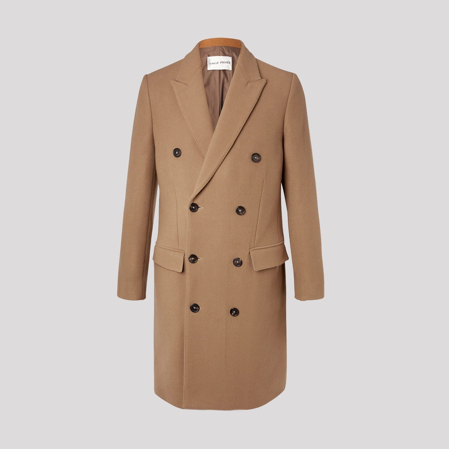Salle Privée Double-Breasted Wool Overcoat