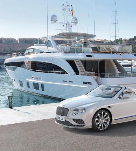 The Bentley Continental GT Galene Edition is a yacht for land
