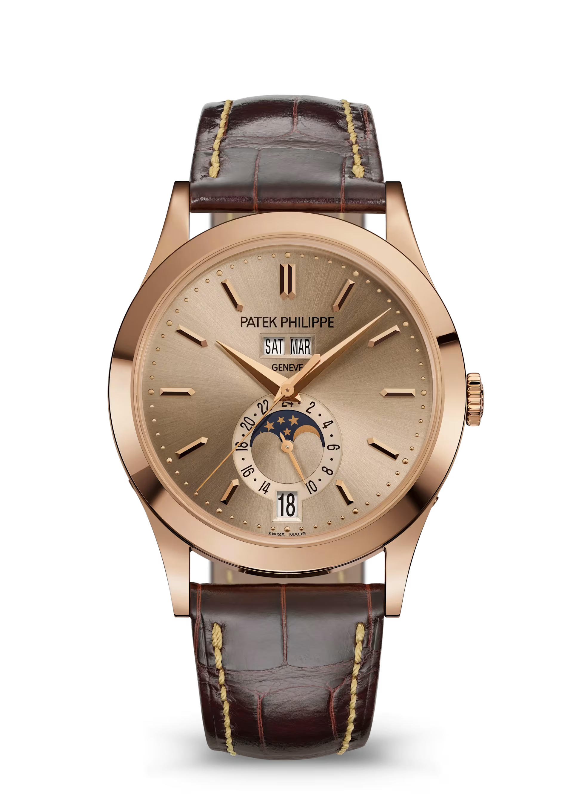 Calatrava Ref. 5396R-016 Annual Calendar Moon Phases in red gold