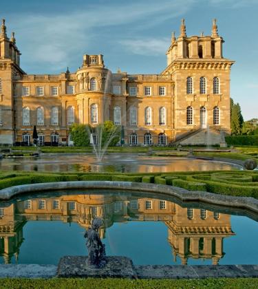 Blenheim Palace in Oxfordshire sunset