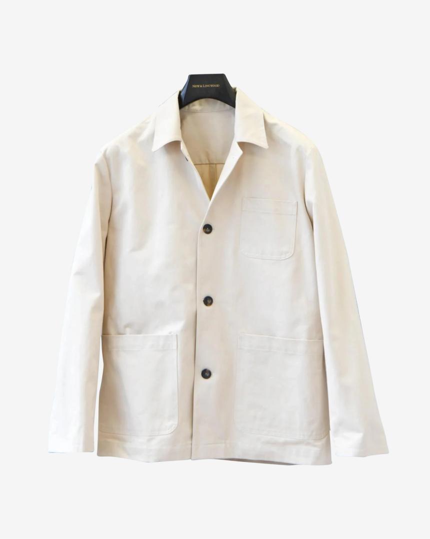 Cream Cotton Carpenter Jacket