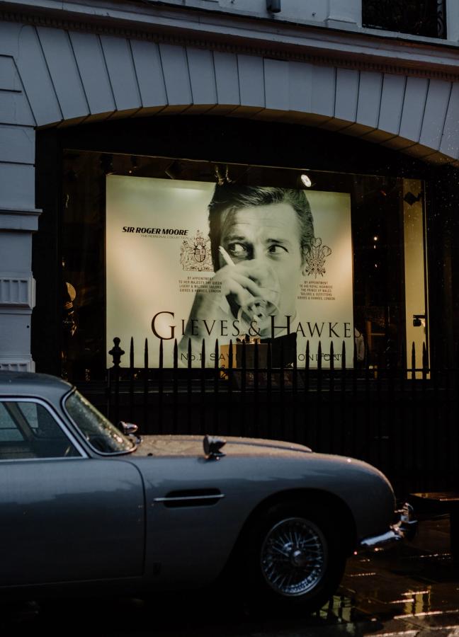 Aston Martin parked on Savile Row