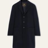 Navy Blue Cashmere Overcoat
