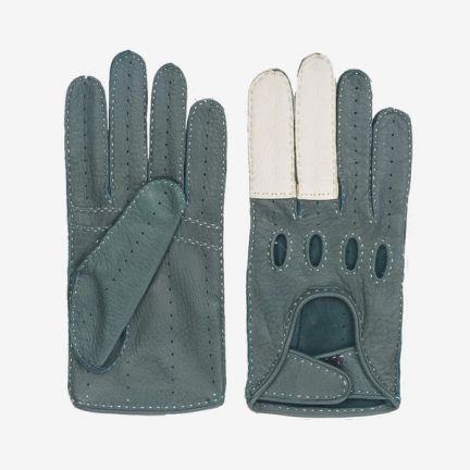 Connolly White and Green Road Rage Gloves