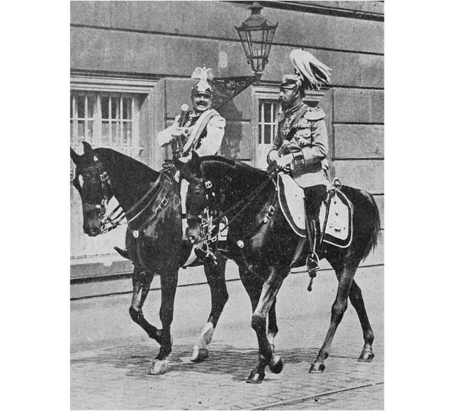 King George V of Great Britain and Kaiser Wilhelm II of Germany,1913