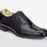 New & Lingwood Black ‘6 Tie’ Patent Leather Dress Shoes