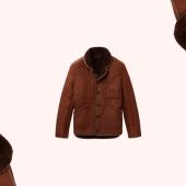 YMC Leather-Trimmed Shearling Jacket