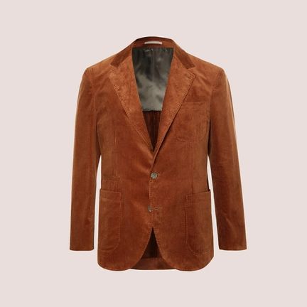 Brunello Cucinelli Sea Island Cotton-Corduroy Suit Jacket