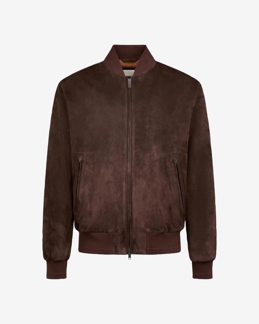 Pashmy Suede Bomber Jacket