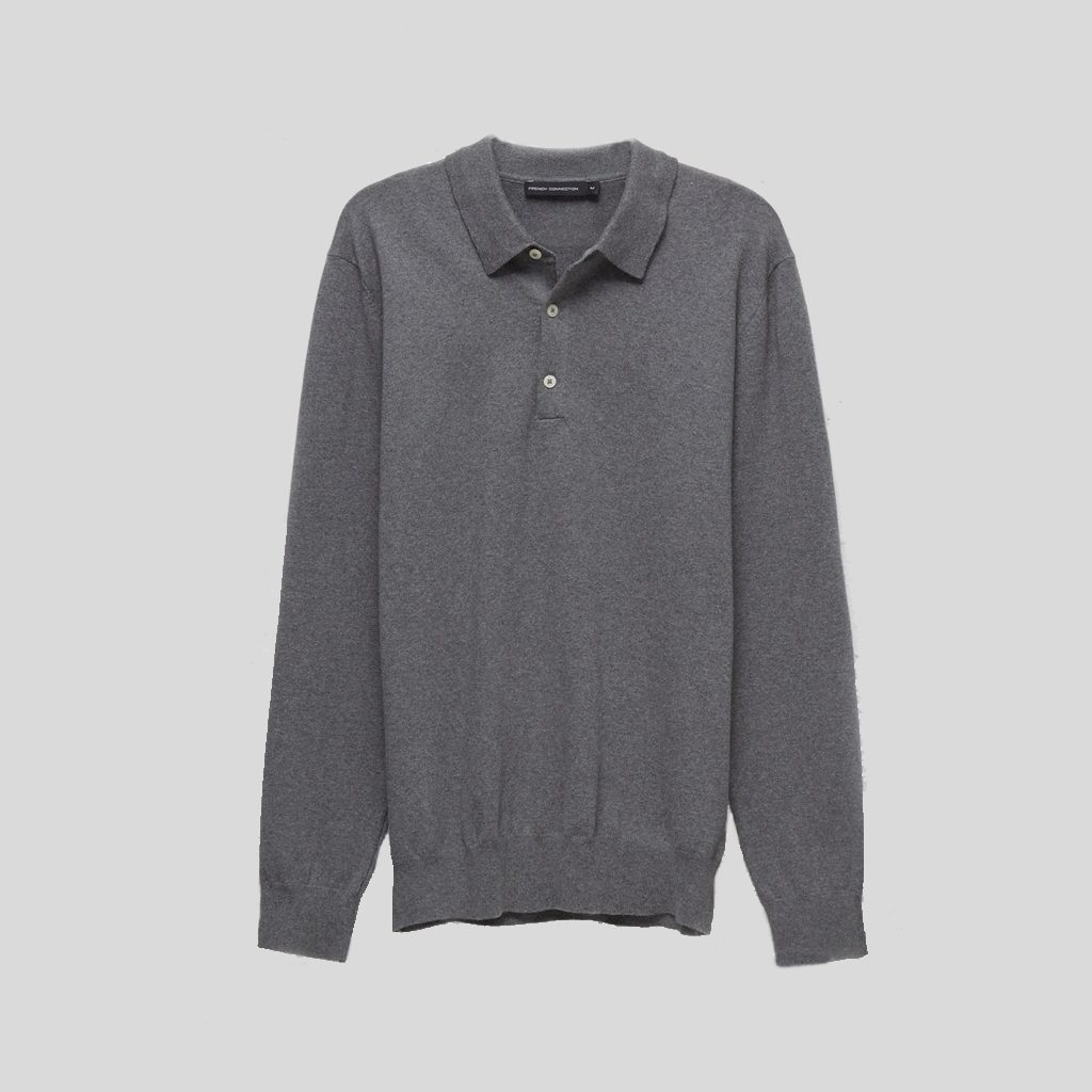 Cotton Long Sleeve Polo Shirt