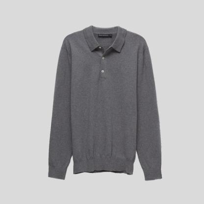 Cotton Long Sleeve Polo Shirt