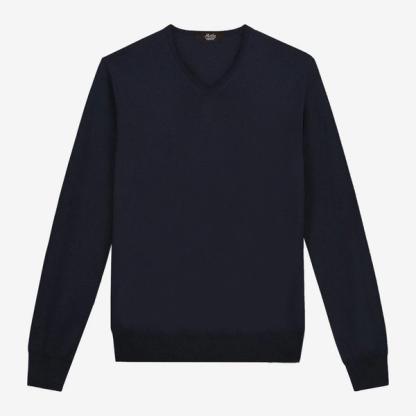 Aurélien Navy V-Neck