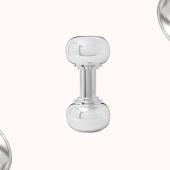 Asprey Dumbbell Silver Cocktail Shaker