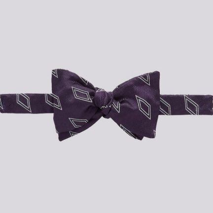 Purple Diamond Bow Tie