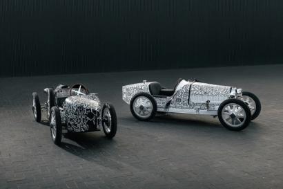 Driveable art: Hedley Studios partners with Alex Alpert to create two bespoke Bugatti Baby II models