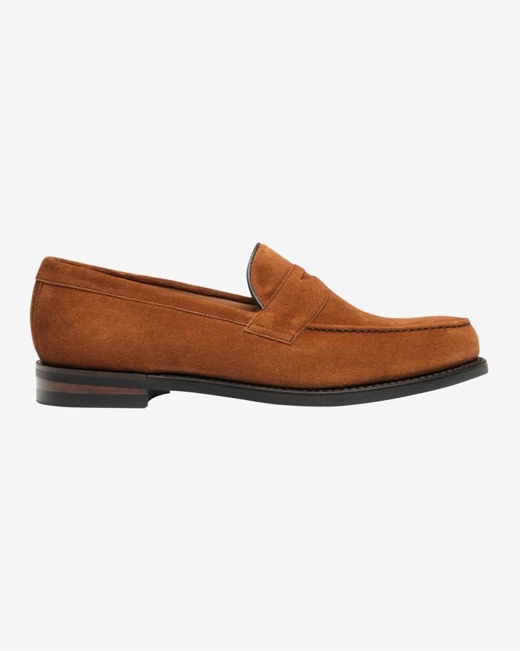 Hudson D Penny Loafer in Sorrel Suede