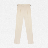 Kit Blake Duke Off-White Cotton Trousers