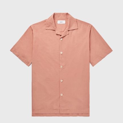 Mr P. Camp-Collar Garment-Dyed Cotton Shirt
