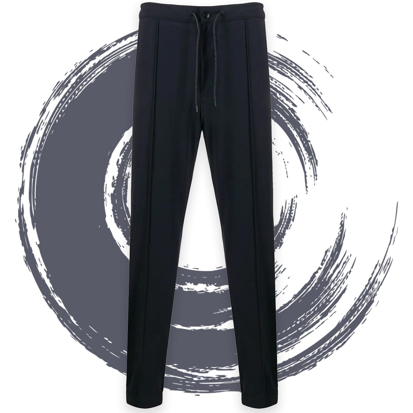 Long personalized wide leg trousers in black silk - Studio Heijne