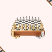 Ralph Lauren Fowler Leather Chess Set