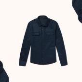 Loro Piana Suede-Trimmed Cashmere Shirt Jacket