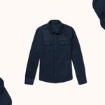 Loro Piana Suede-Trimmed Cashmere Shirt Jacket