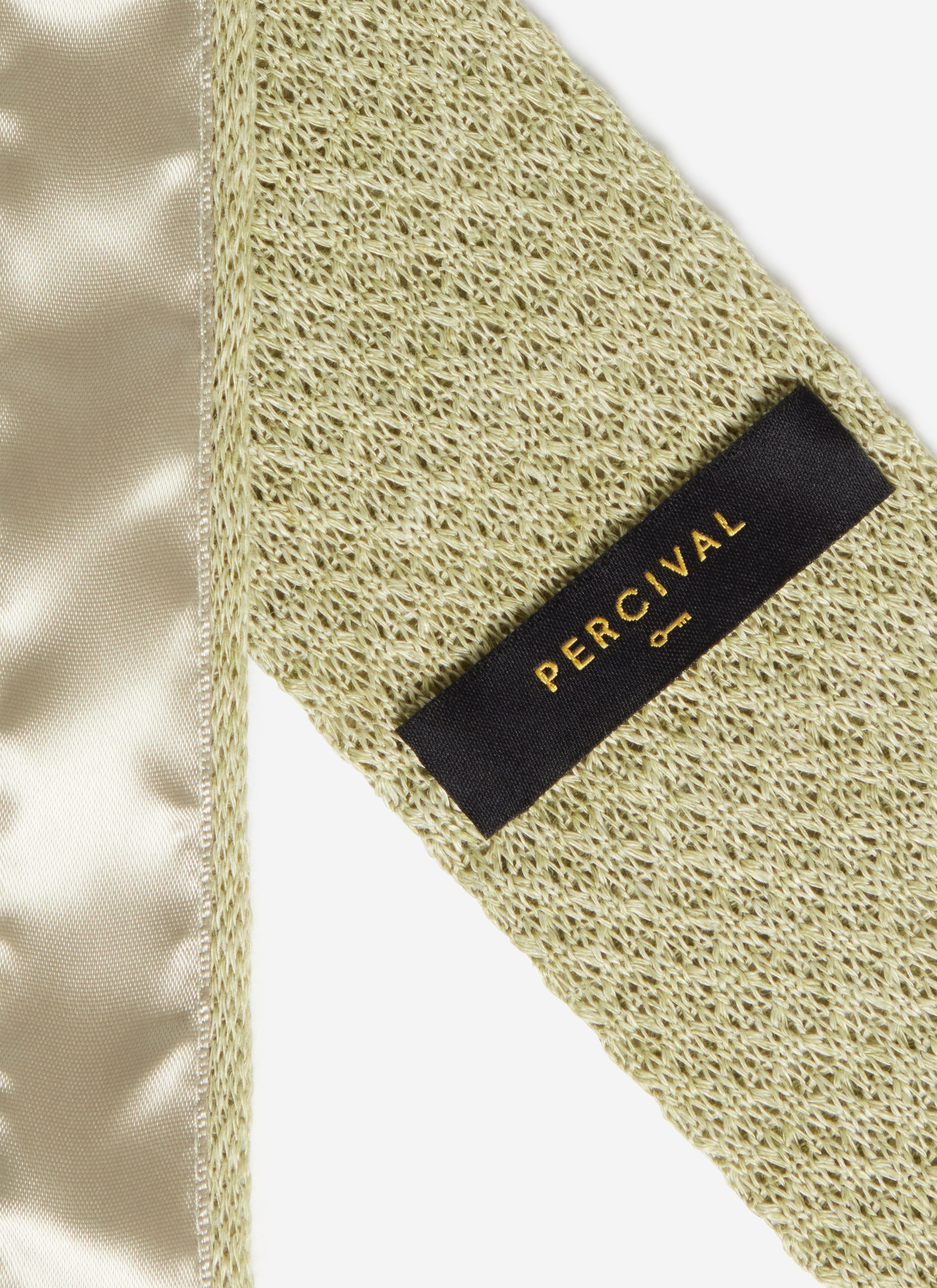 Percival Sage Marl Linen Tie