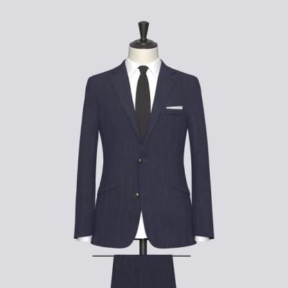 Clements & Church Blue Plain Suit