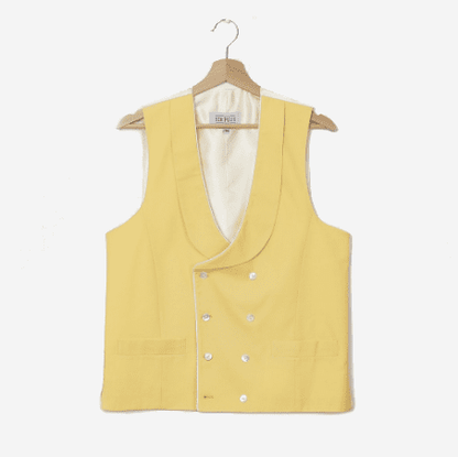 Sir Plus Yellow Double-Breasted Waistcoat
