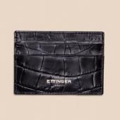 Monogrammed Croco Flat Credit Case