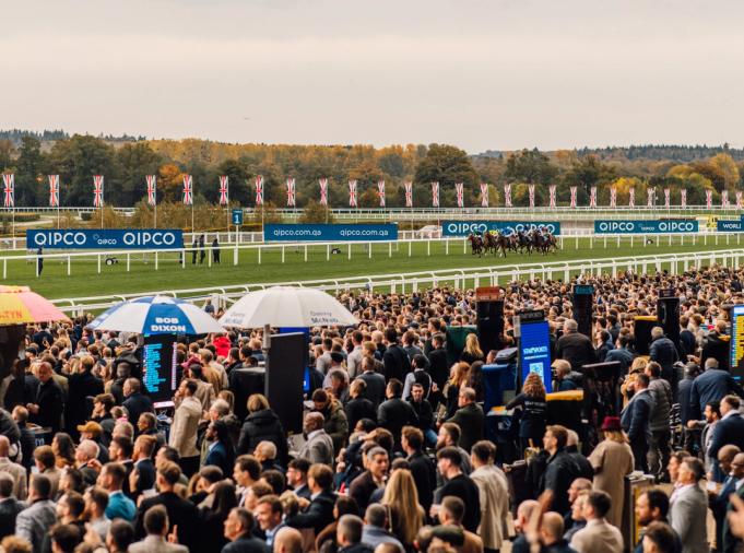 Racegoers gathered at Ascot on British Champions Day