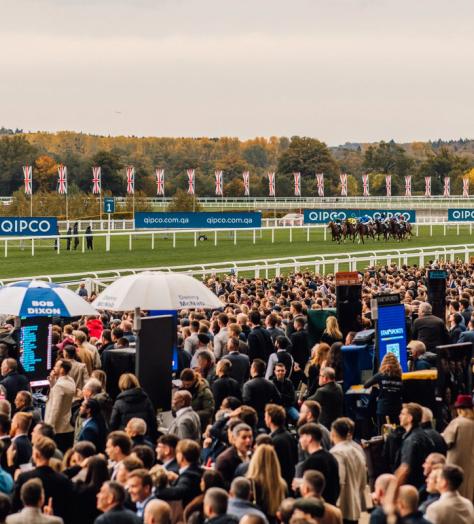 Racegoers gathered at Ascot on British Champions Day