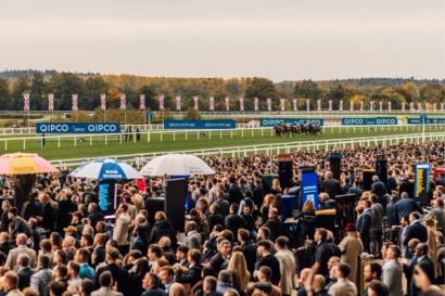 Racegoers gathered at Ascot on British Champions Day