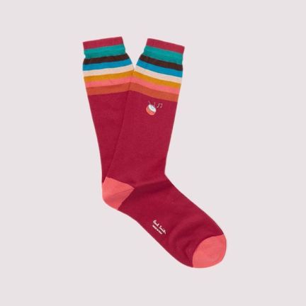 Paul Smith Embroidered Cotton-Blend Socks