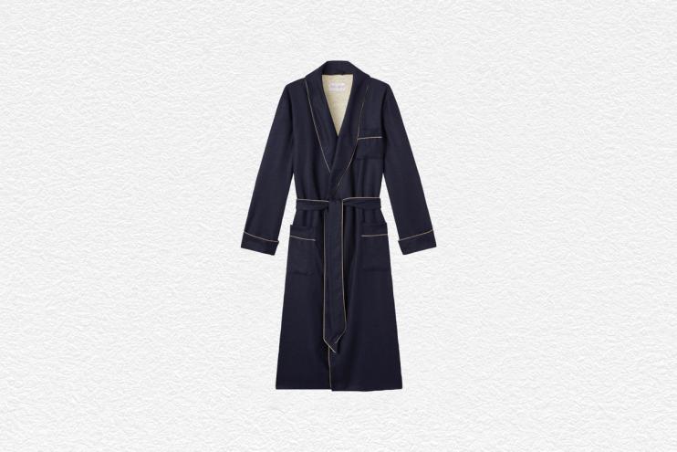 Duke Cashmere Navy Dressing Gown