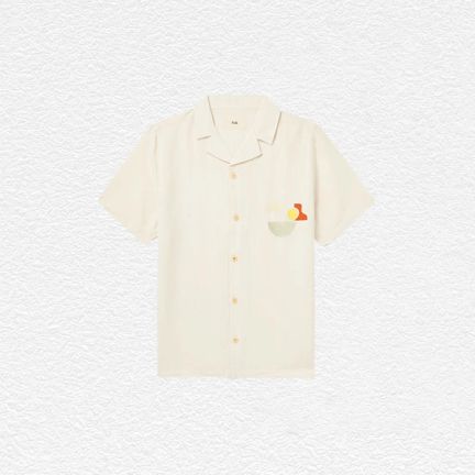 Folk Camp-Collar Embroidered Linen and Cotton-Blend Shirt