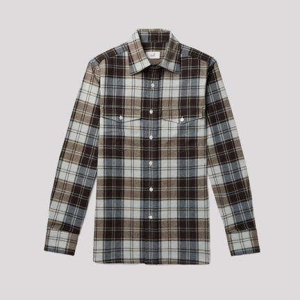 Dunhill Checked Cotton-Flannel Shirt