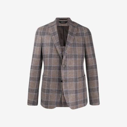 Z Zegna Check Print Blazer