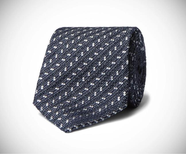 Ermenegildo Zegna textured silk blend tie