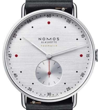 NOMOS Glashütte’s Metro neomatik 39 silvercut is sleek yet strong
