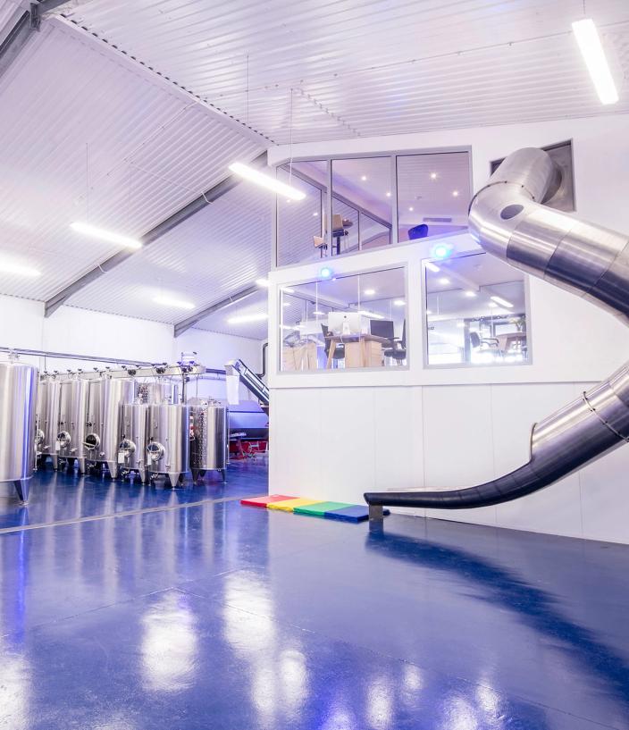 Simpsons Wine estate interior with slide