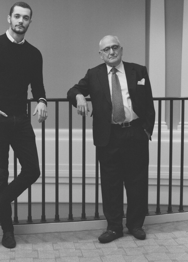 Louis Sarkozy with architect Robert Stern