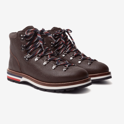 Moncler Peak Pebble-Grain Hiking Boots