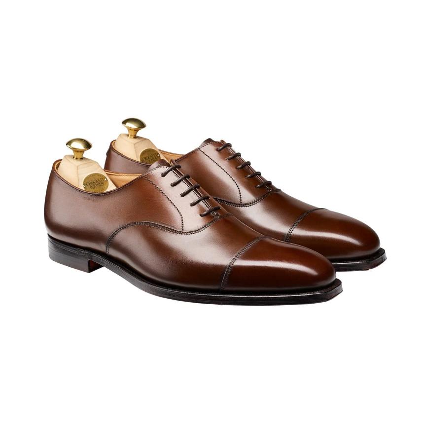 Hallam en veau brun foncé patiné