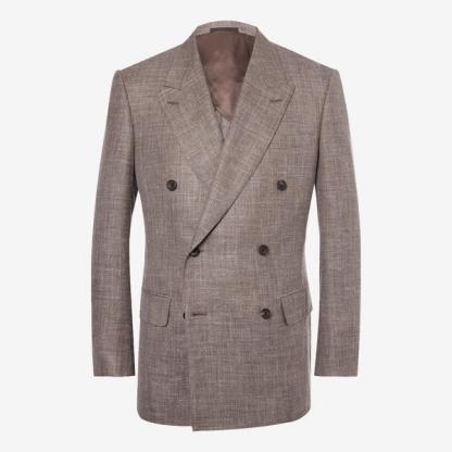 Kinsman Double-Breasted Linen-blend Blazer
