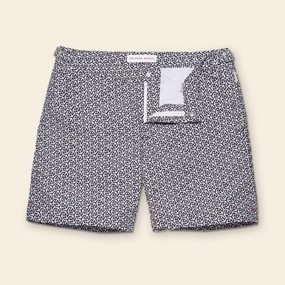 Orlebar Brown Bulldog Mira Navy Mid-Length Swim Shorts