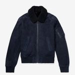 Yves Salomon Shearling-Lined Suede Down Bomber Jacket