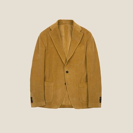 Drakes Mustard Cotton Corduroy Suit