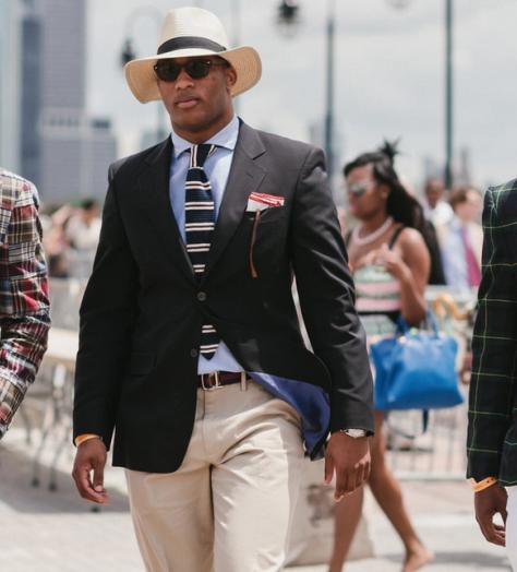 Simbarashe Cha streetstyle photo taken in Liberty Park, New Jersey